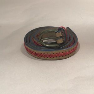 Faux leather belt